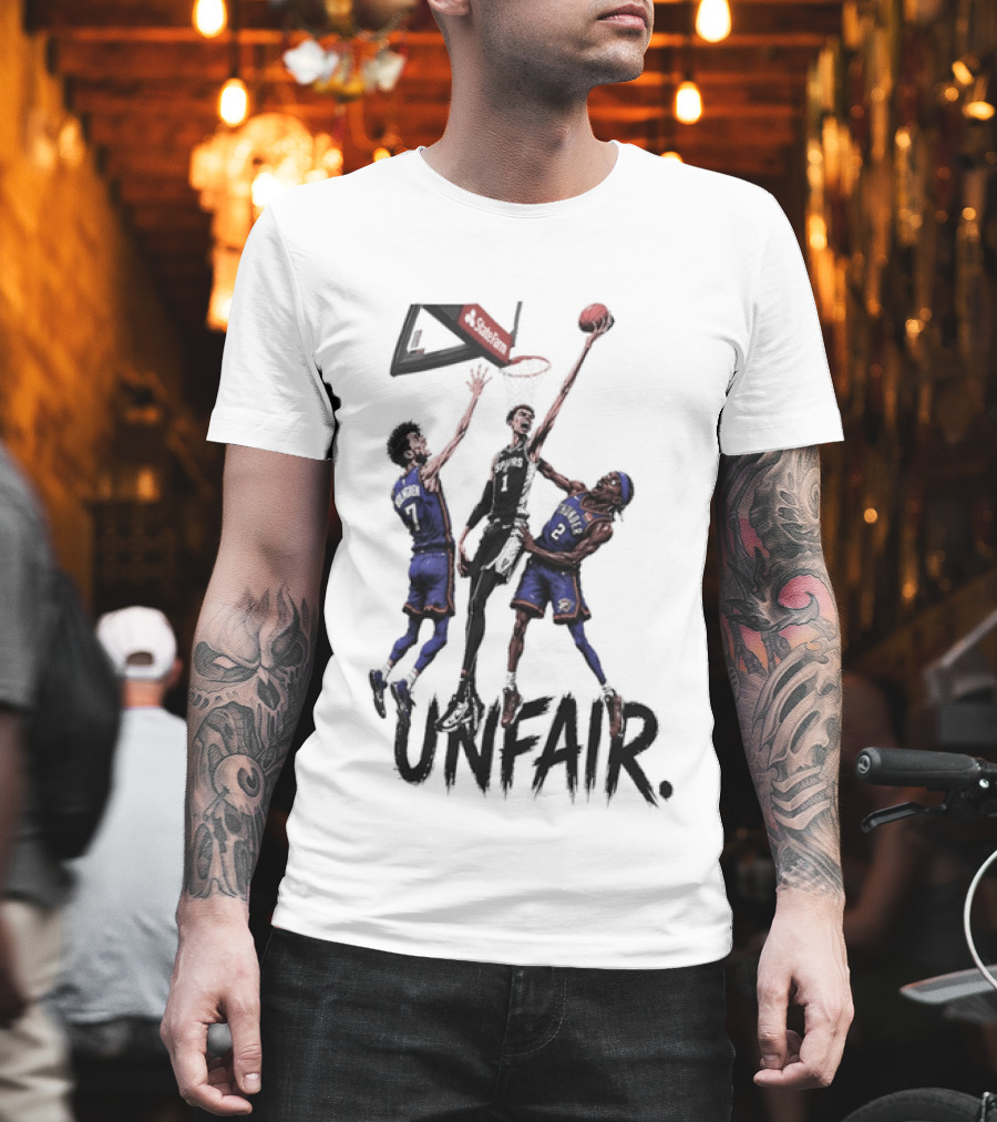 Chet Holmgren Victor Wembanyama Lu Dort San Antonio Spurs Unfair NBA Basketball 2026 T-Shirt