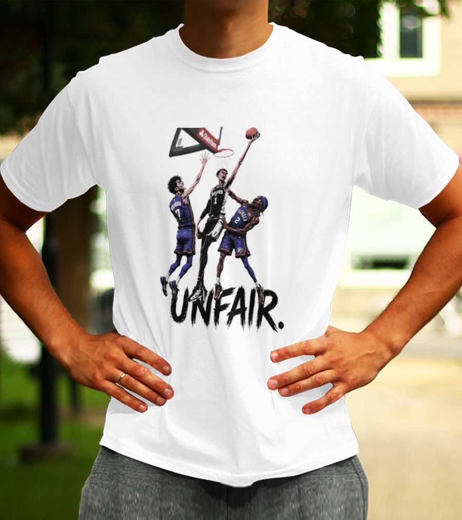 Chet Holmgren Victor Wembanyama Lu Dort San Antonio Spurs Unfair NBA Basketball 2026 T-Shirt
