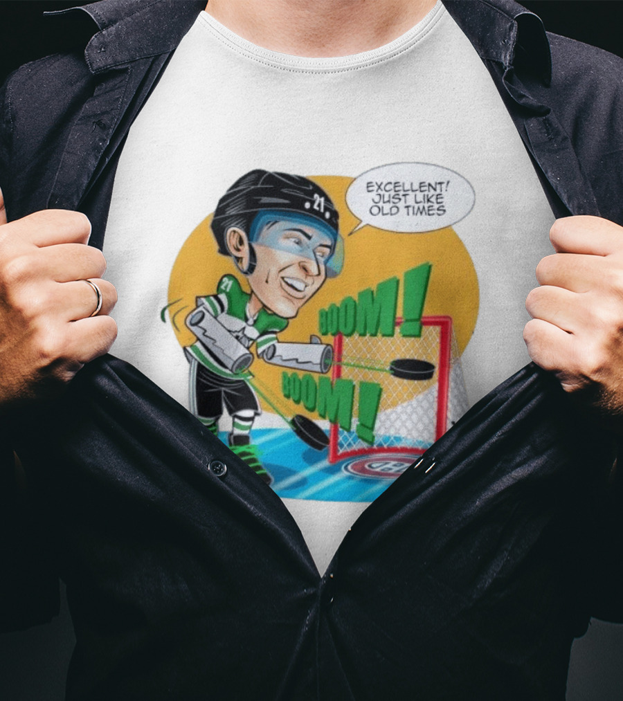 Jason Robertson Boom Excellent Just Like Old Times Hockey Goal T-Shirt