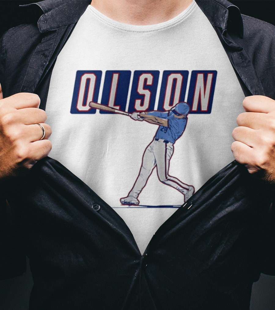 Olson 28 ATL Slugger Swing For Atlanta Braves Baseball Fans T-Shirt