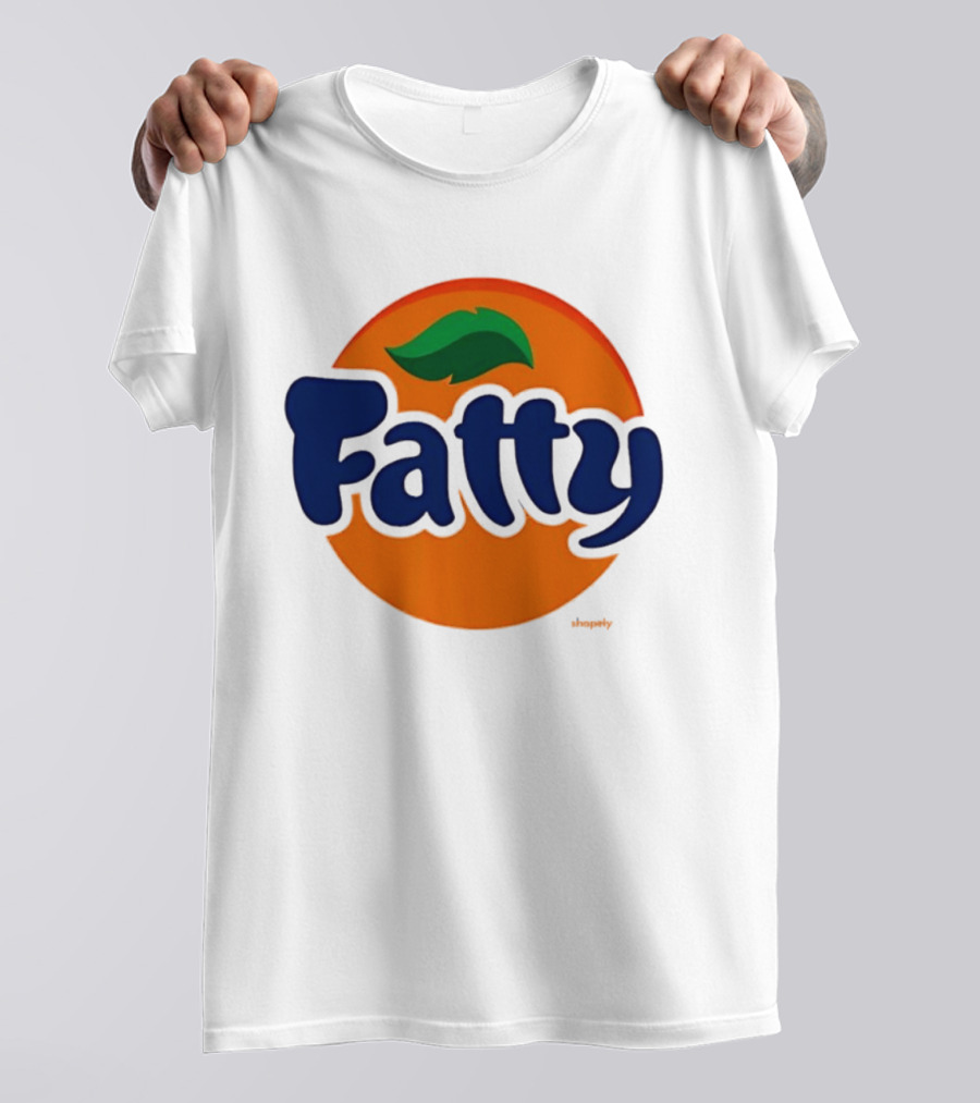 Fatty Fanta Bold Text Orange Circle T-Shirt