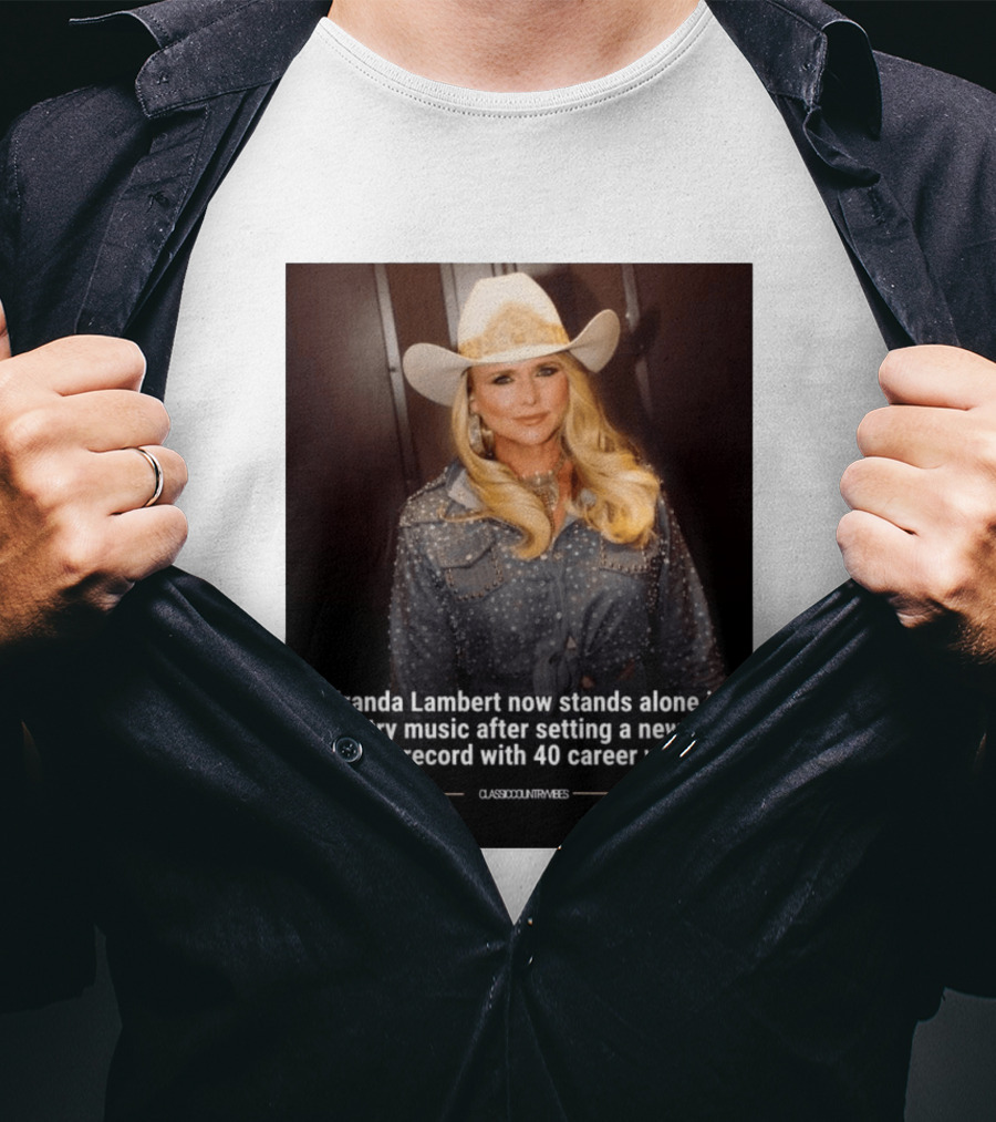 Miranda Lambert Stands Alone In Country Music With ACM Awards Record 40 Career Wins T-Shirt