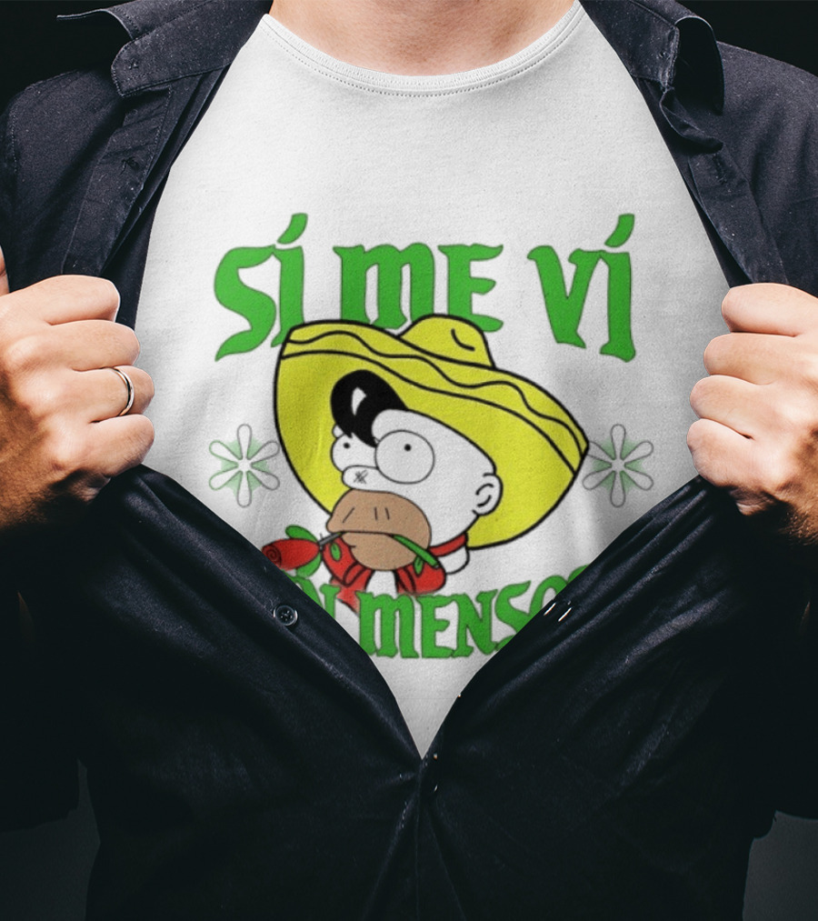 Sí Me Vi Bien Mensote Sombrero Roses T-Shirt