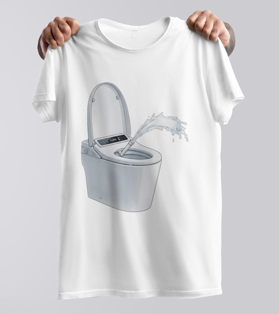 Smart Toilet Clean Water Splash Meme T-Shirt