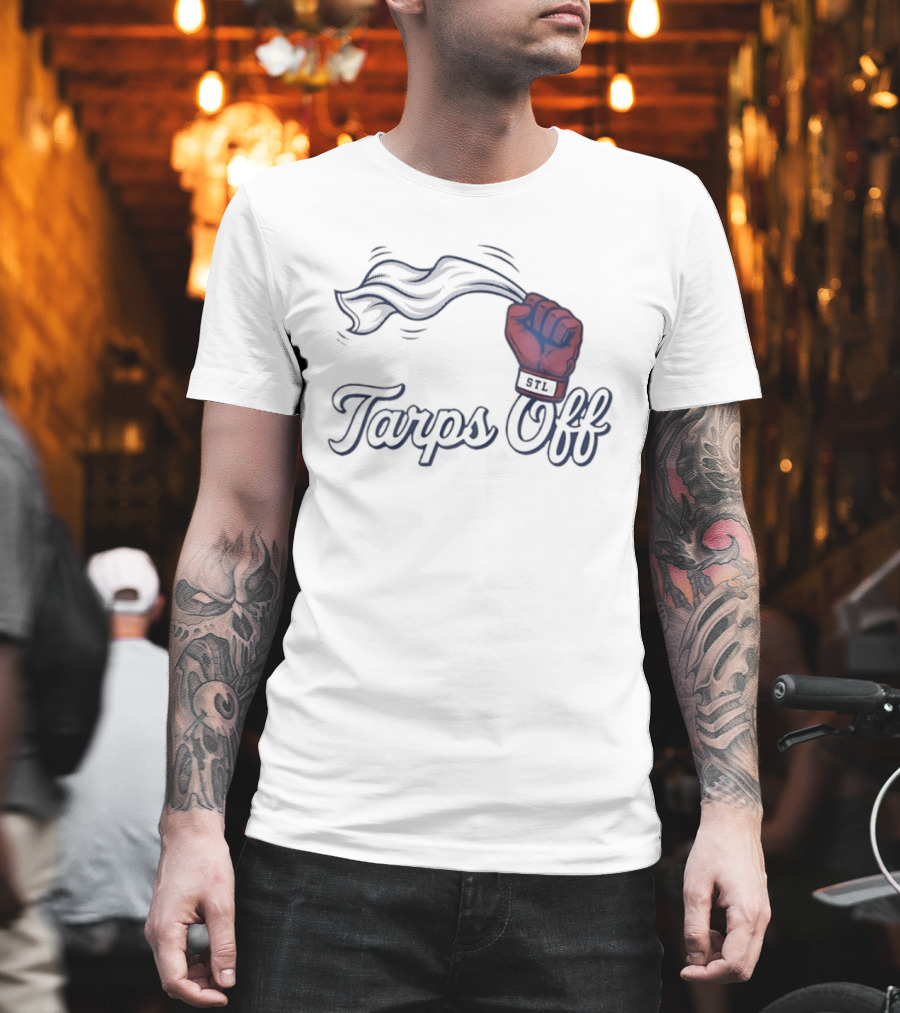 St Louis Cardinals Tarps Off Baseball Fist T-Shirt