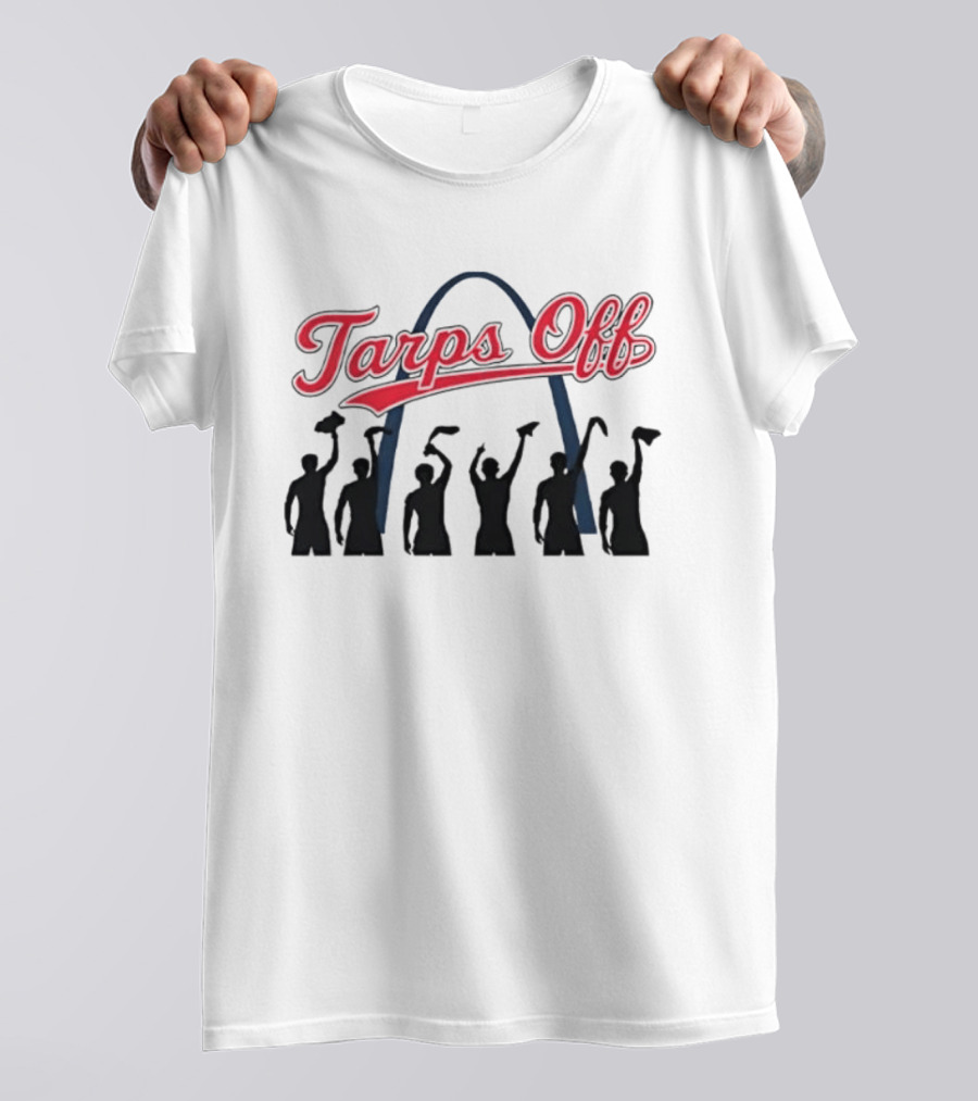 St Louis Cardinals Tarps Off Arch Skyline Celebration T-Shirt