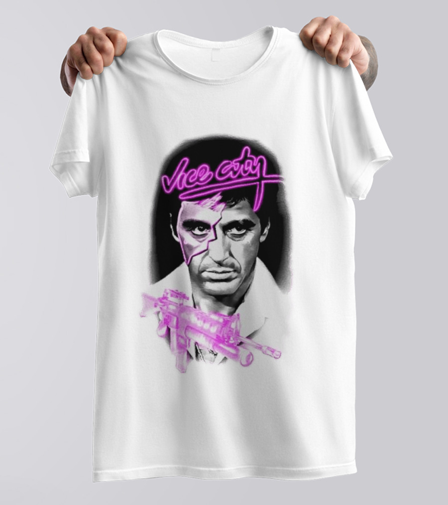 Vice City Tony Montana Scarface Neon T-Shirt