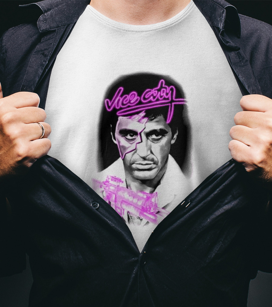 Vice City Tony Montana Scarface Neon T-Shirt