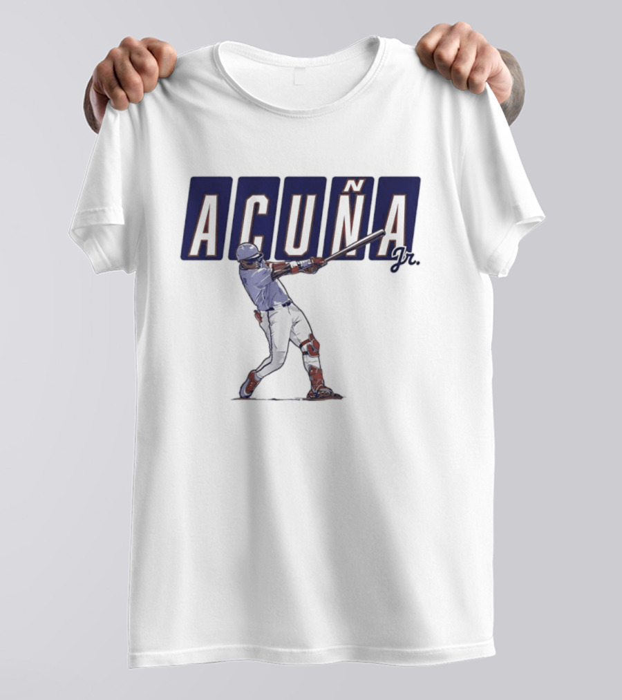 Ronald Acuña Jr Swinging Atlanta Braves Baseball Star T-Shirt