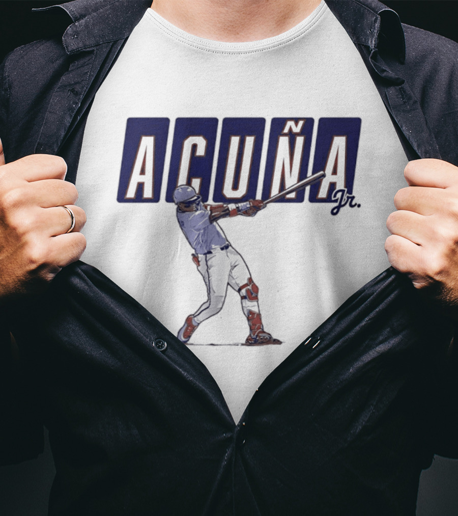 Ronald Acuña Jr Swinging Atlanta Braves Baseball Star T-Shirt