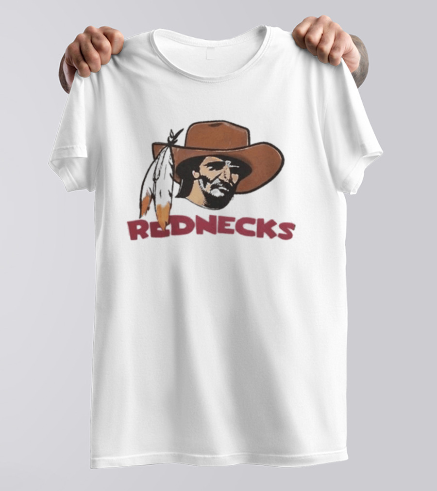 Washington Redskins Rednecks Cowboy Hat With Feather T-Shirt