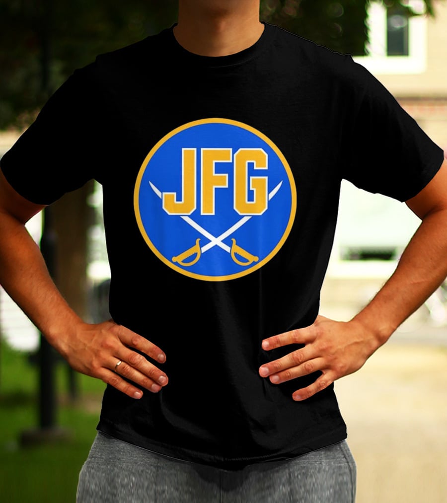 Buffalo Sabres JFG River Hockey Academy Circular Badge Swords T-Shirt