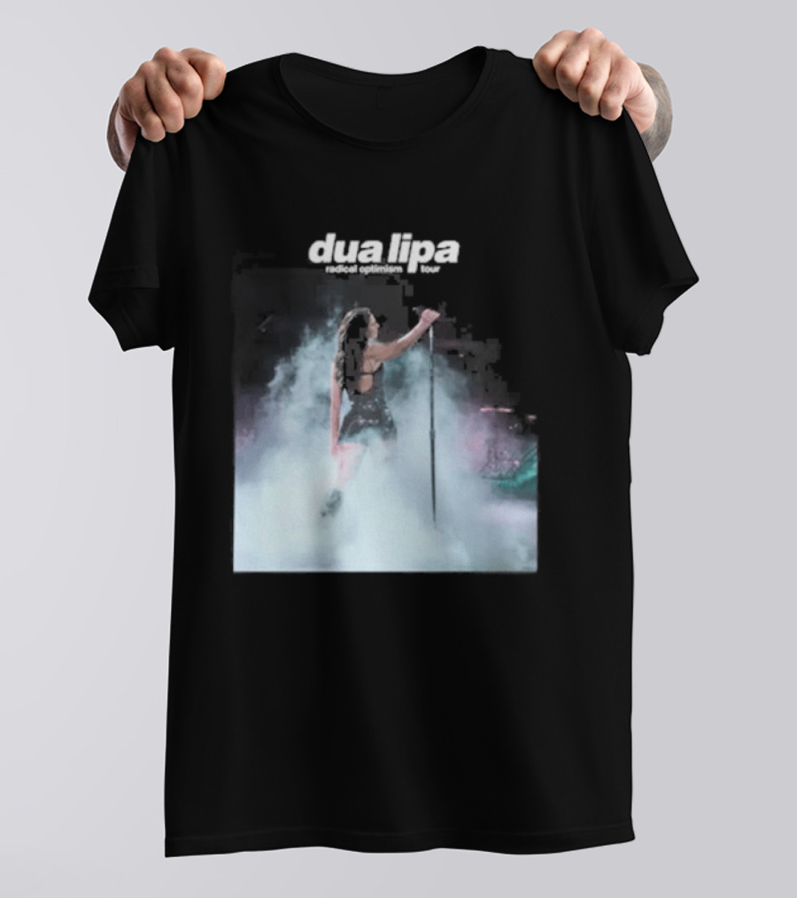 Dua Lipa Round Neck Abstract Pastel Aura T-Shirt
