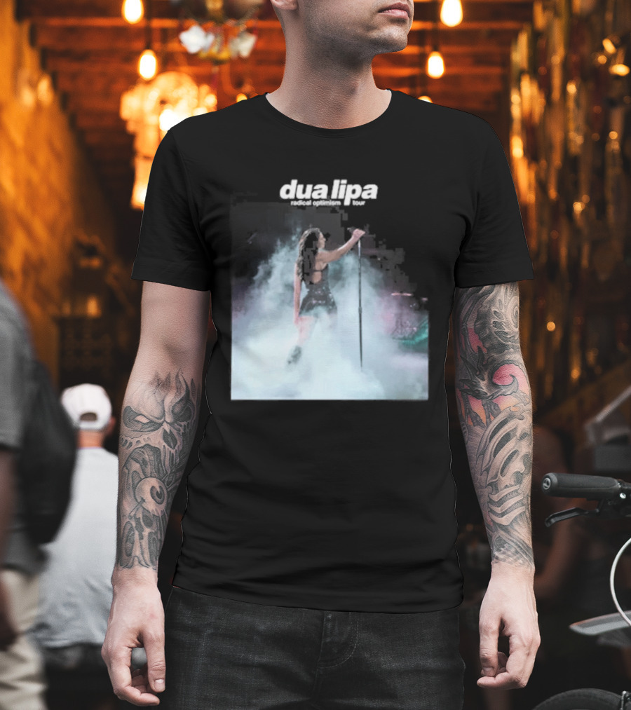 Dua Lipa Round Neck Abstract Pastel Aura T-Shirt