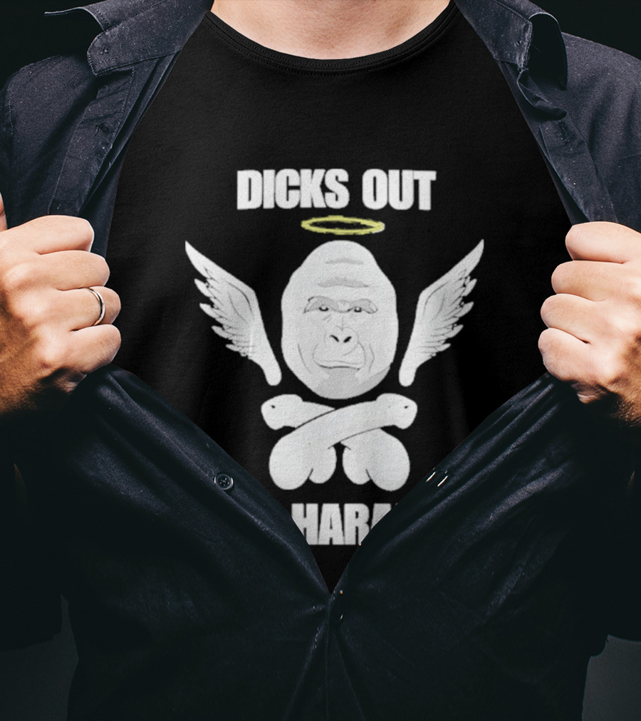 Gorilla With Wings Halo Dicks Out For Harambe T-Shirt