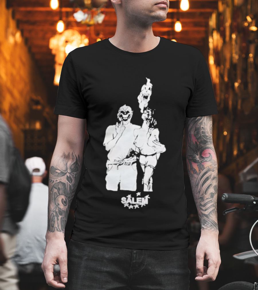 Salem Clown Mask Art Style Ghostly Figure T-Shirt