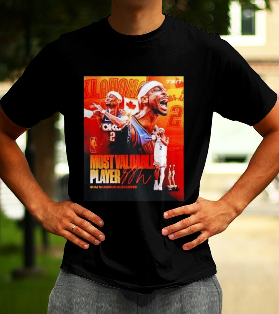 Shai Gilgeous Alexander Oklahoma Most Valuable Player 2x MVP TSN Basketball Canada T-Shirt