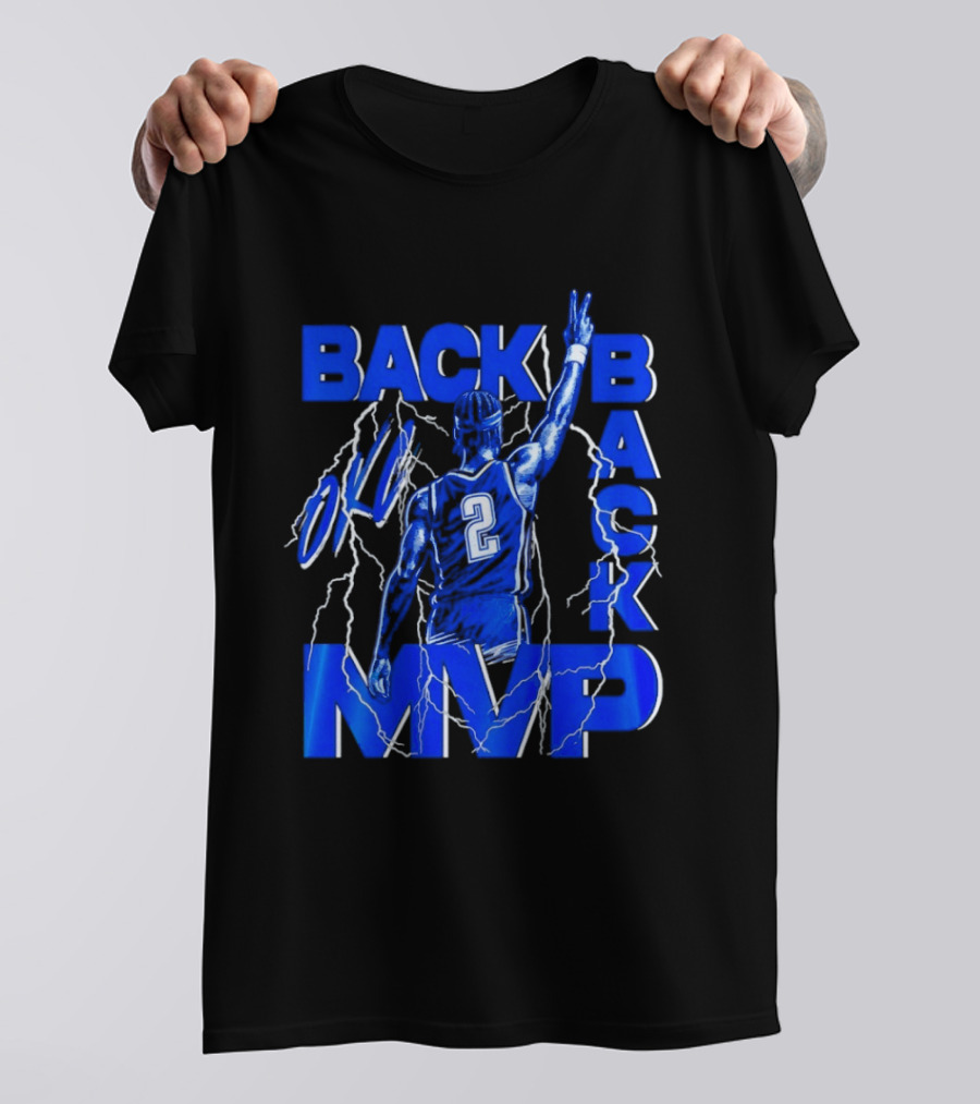 Shai Gilgeous Alexander Back 2 Back MVP Oklahoma City Thunder Storm T-Shirt