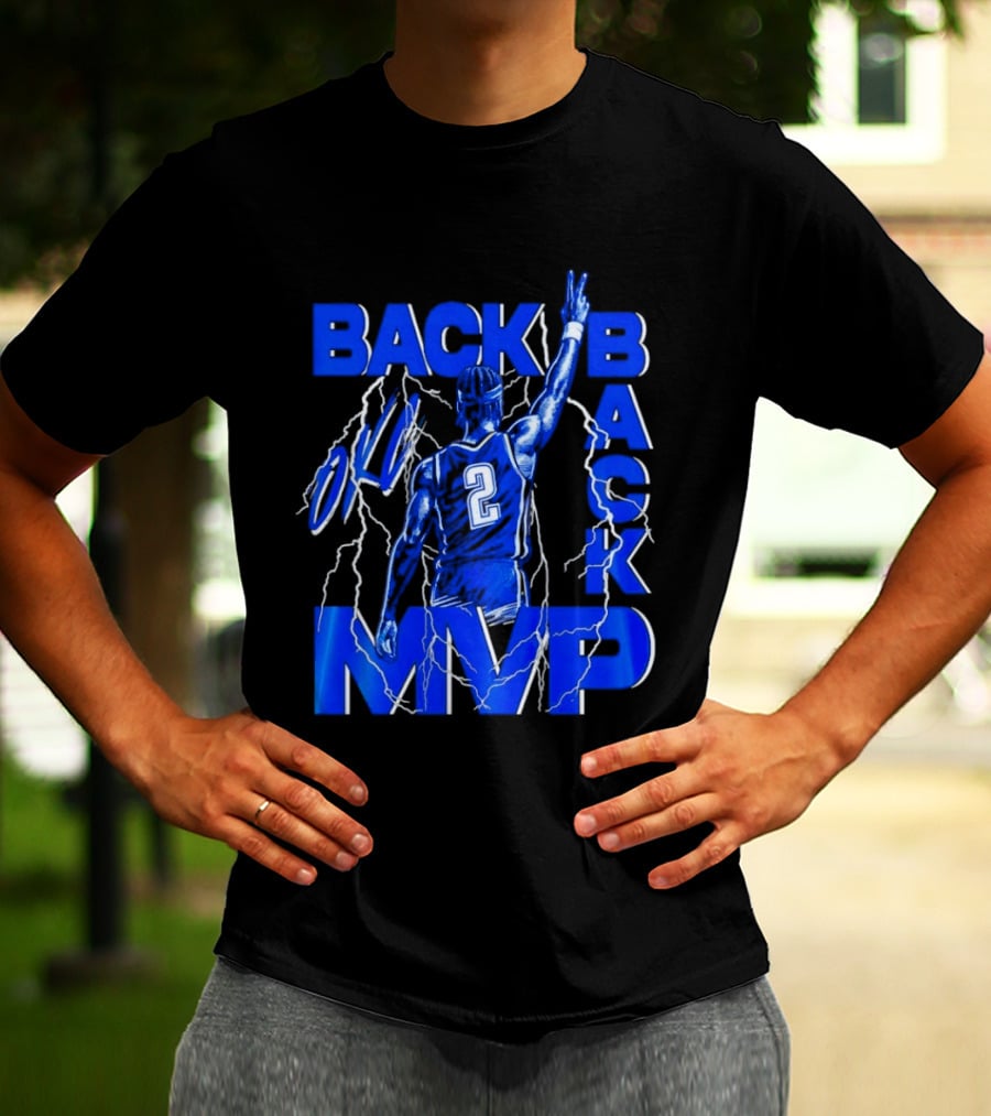 Shai Gilgeous Alexander Back 2 Back MVP Oklahoma City Thunder Storm T-Shirt
