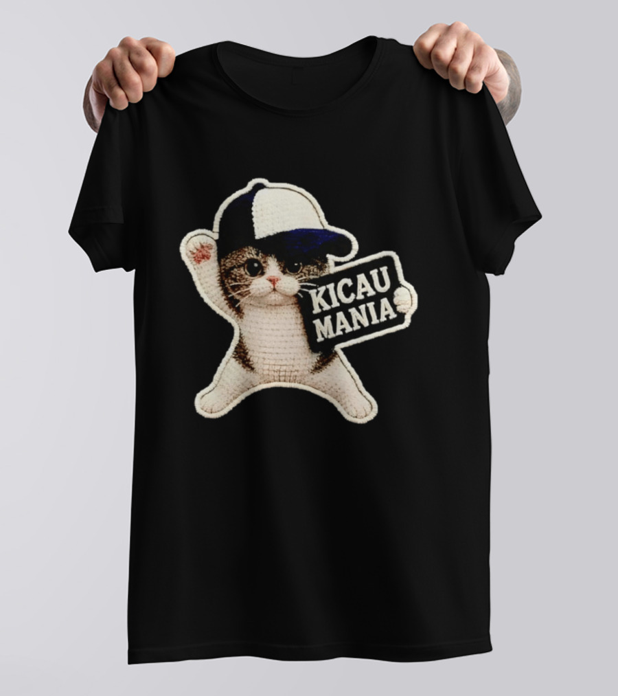 Kicau Mania Crochet Cat With Baseball Cap T-Shirt