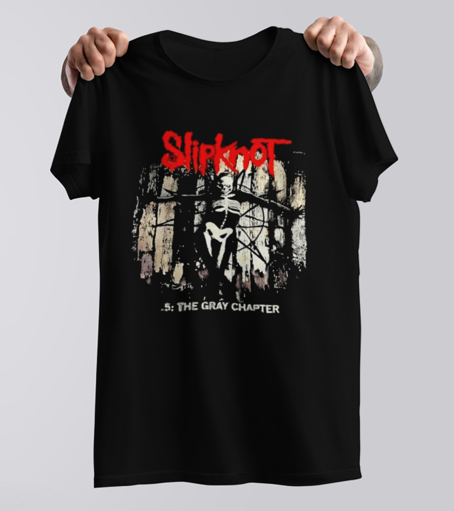 Slipknot Skull Skeleton 5 The Gray Chapter T-Shirt
