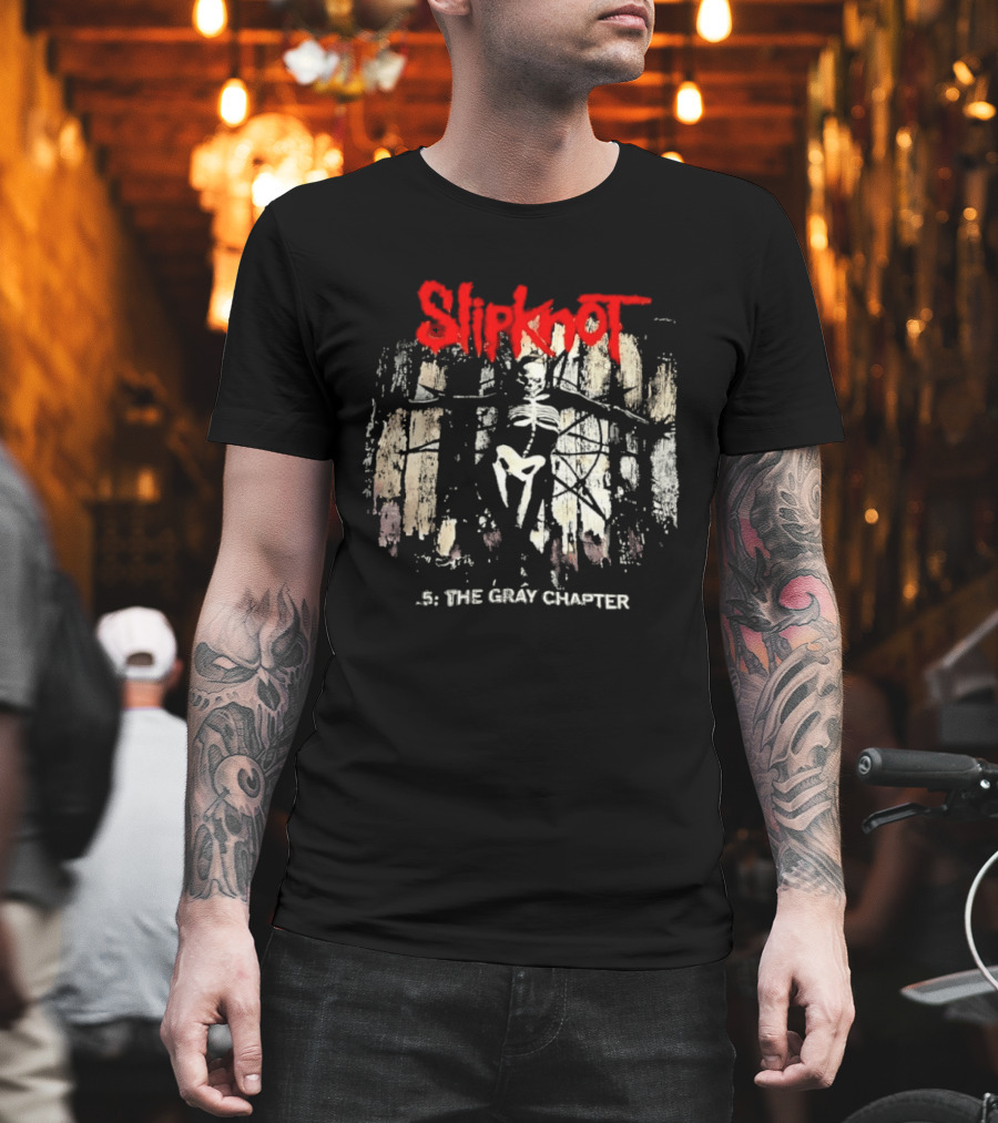 Slipknot Skull Skeleton 5 The Gray Chapter T-Shirt