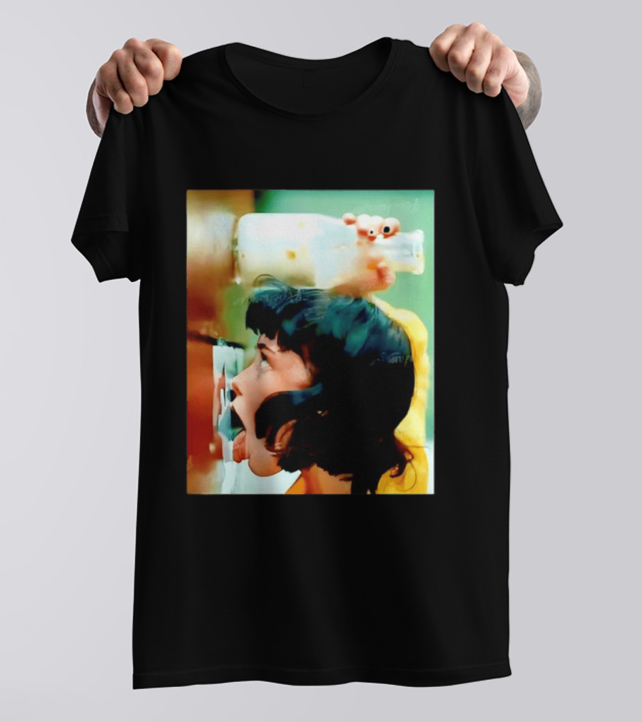 The Girl With Banging Head Licking Milk Scene T-Shirt