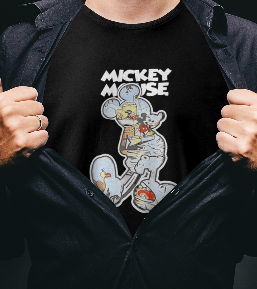 Mickey Mouse Steamboat Willie Vintage Cartoon Disney T-Shirt