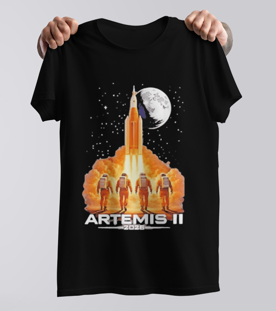 Artemis II Moon Mission 2026 NASA Astronaut Launch T-Shirt