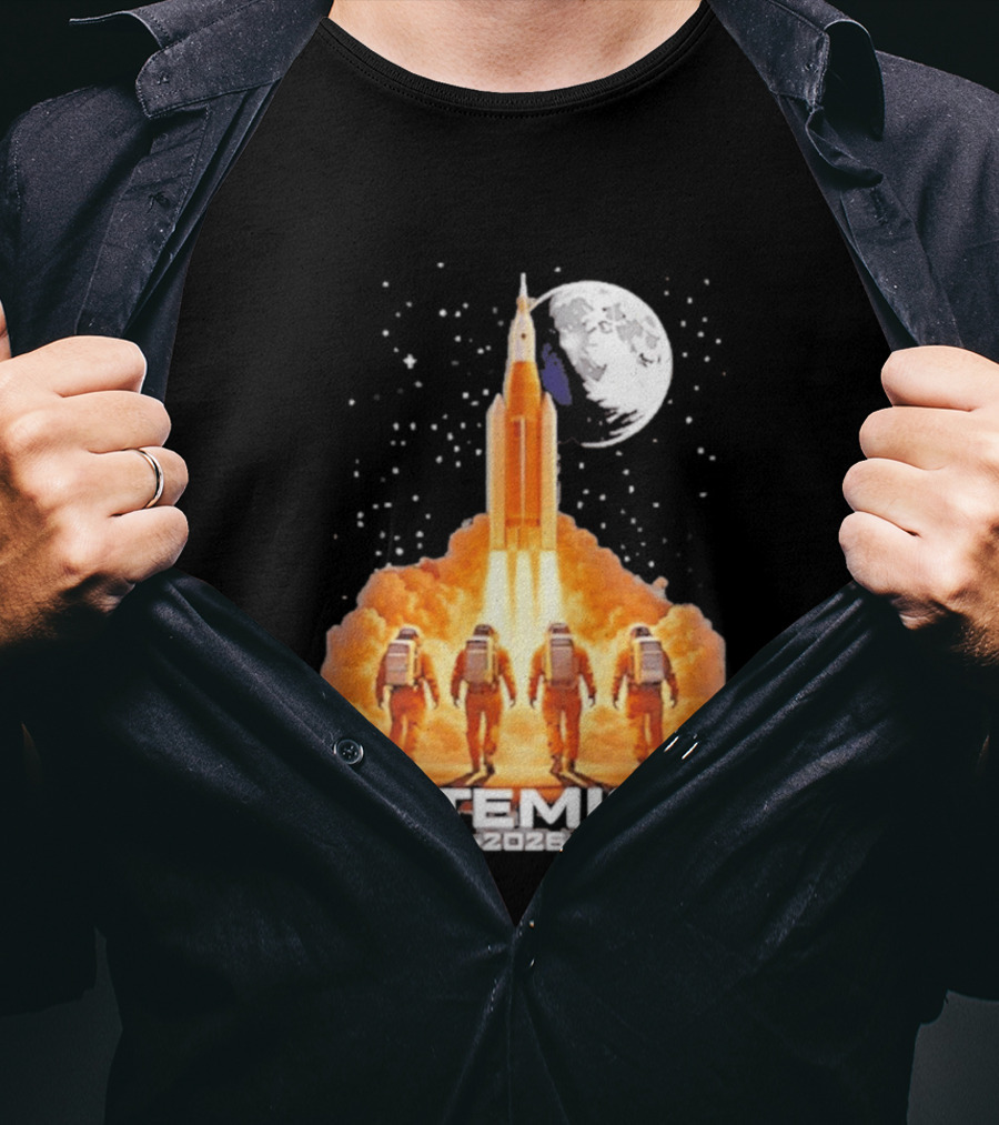 Artemis II Moon Mission 2026 NASA Astronaut Launch T-Shirt