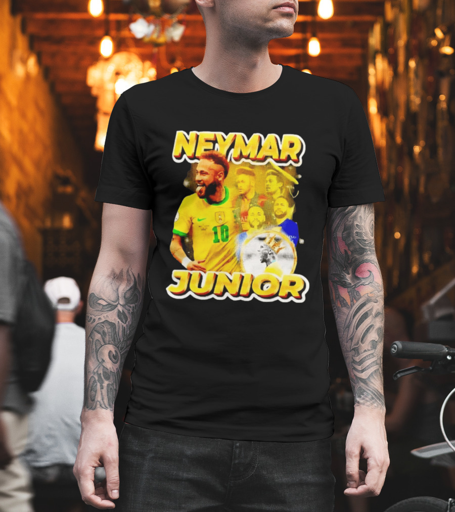 Neymar Junior Brasil National Football Team 10 Celebration Soccer Star T-Shirt