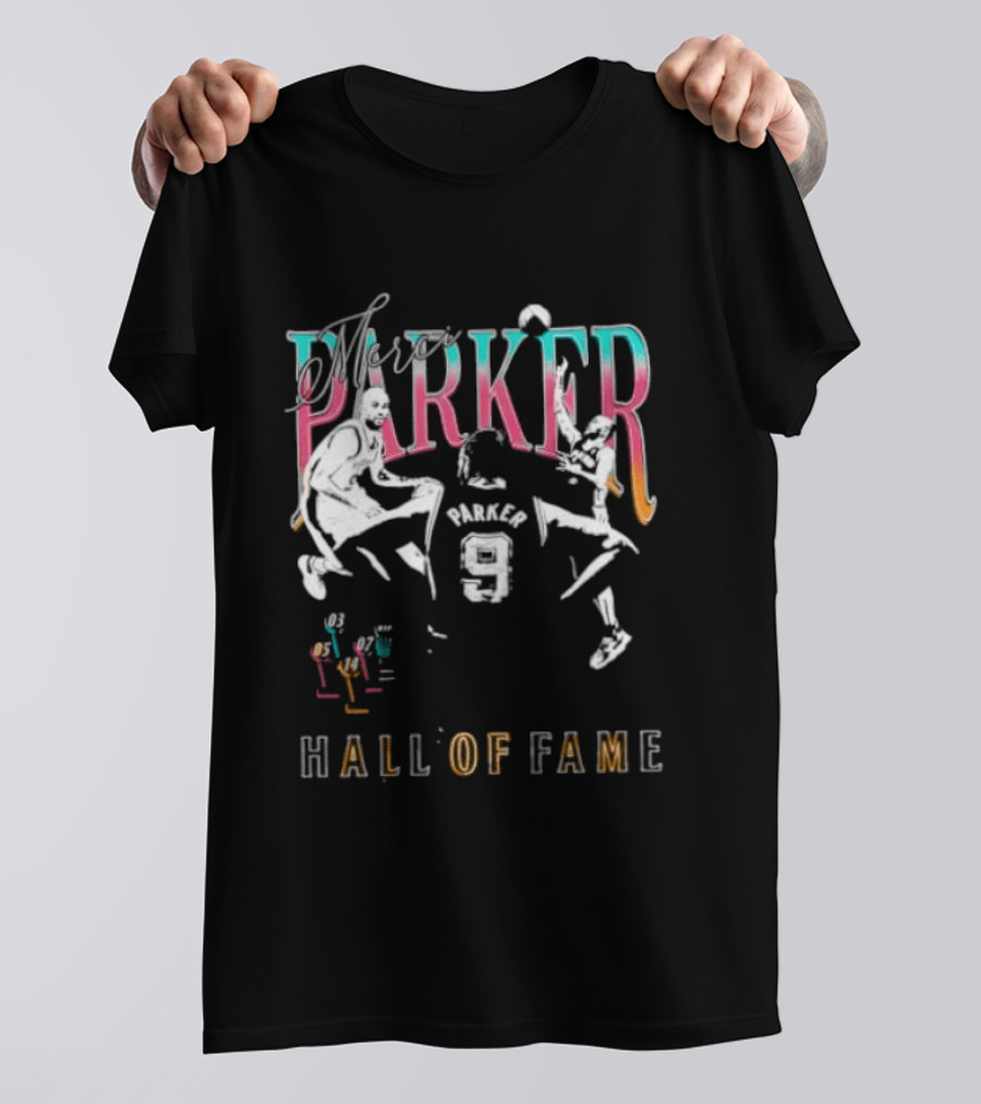 Parker Number 9 Hall Of Fame Spurs T-Shirt