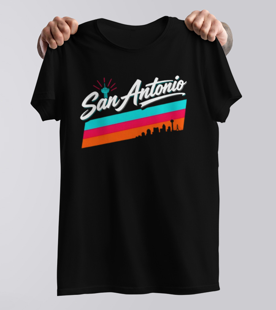 San Antonio Tower Of The Americas Spurs Basketball NBA T-Shirt