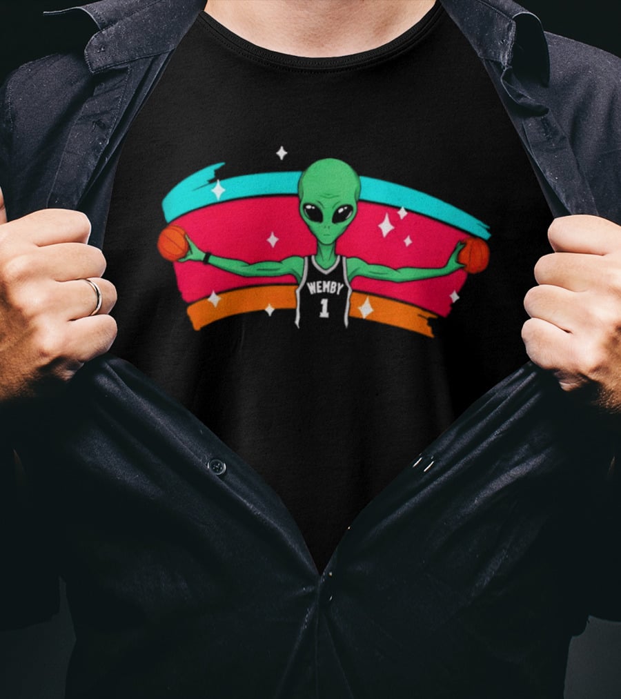 Victor Wembanyama Alien San Antonio Spurs Basketball NBA 2026 T-Shirt