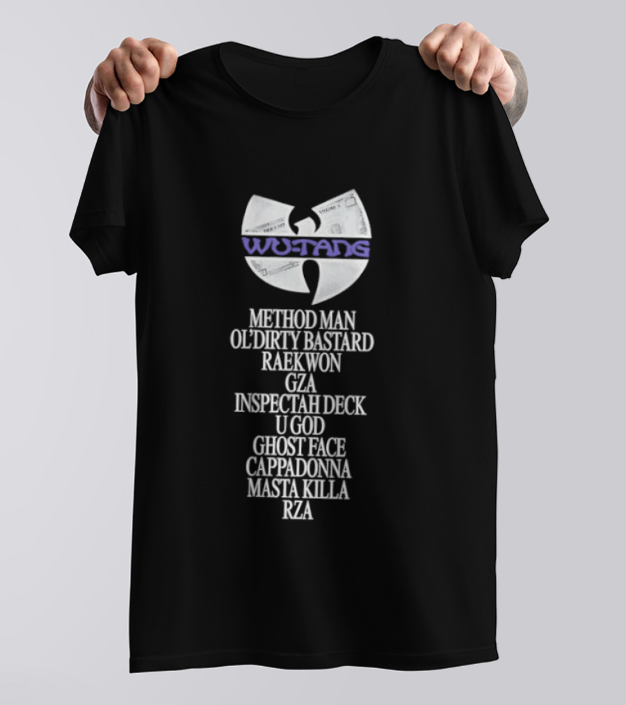 Wu Tang Clan Symbol With Members Method Man Ol Dirty Bastard Raekwon Ghostface Killah Inspectah Deck U God GZA Cappadonna Masta Killa RZA T-Shirt