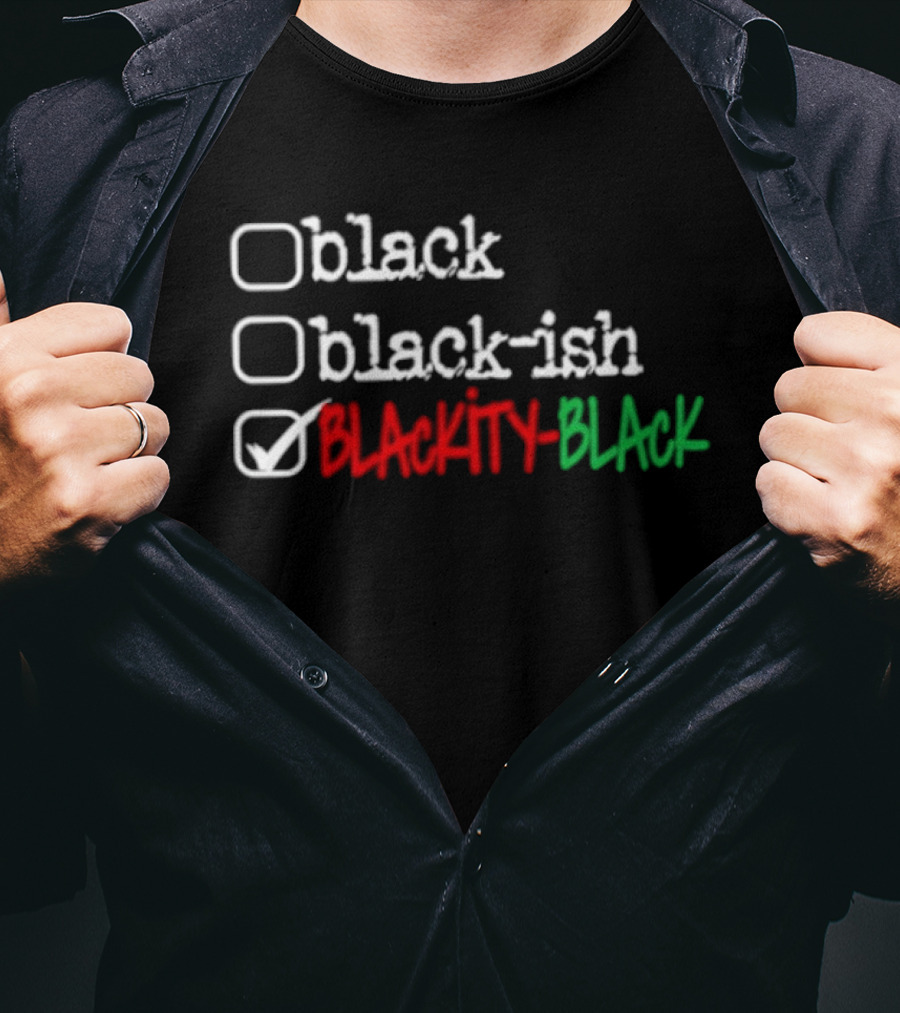 Black Black Ish Blackity Black Checked T-Shirt