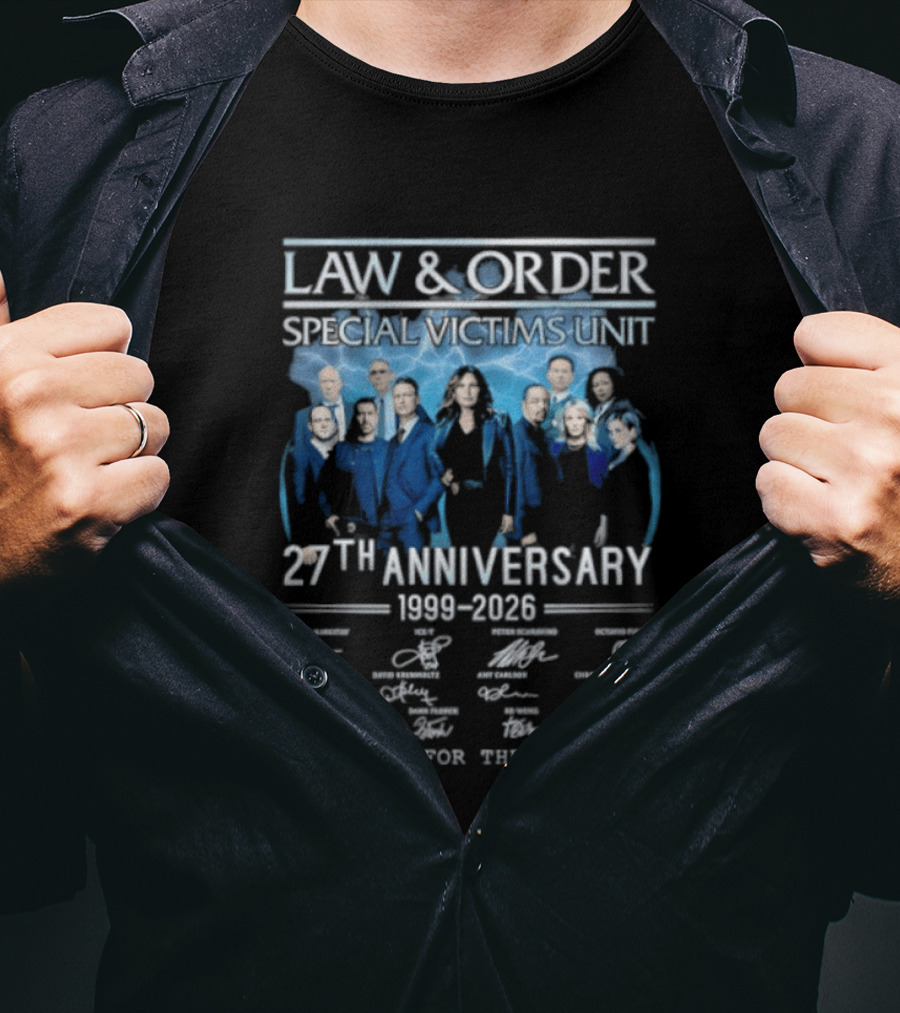 Law And Order Special Victims Unit 27th Anniversary 1999 2026 Thank You For The Memories T-Shirt