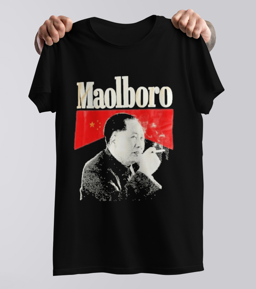 Maolboro Mao Zedong Chinese Flag Mashup T-Shirt