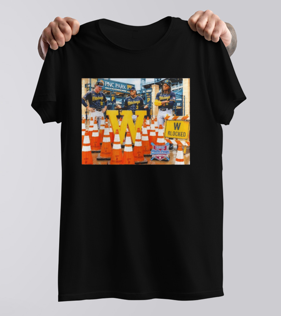 Skenes Jones Keller Pittsburgh Pirates PNC Park W Blocked T-Shirt