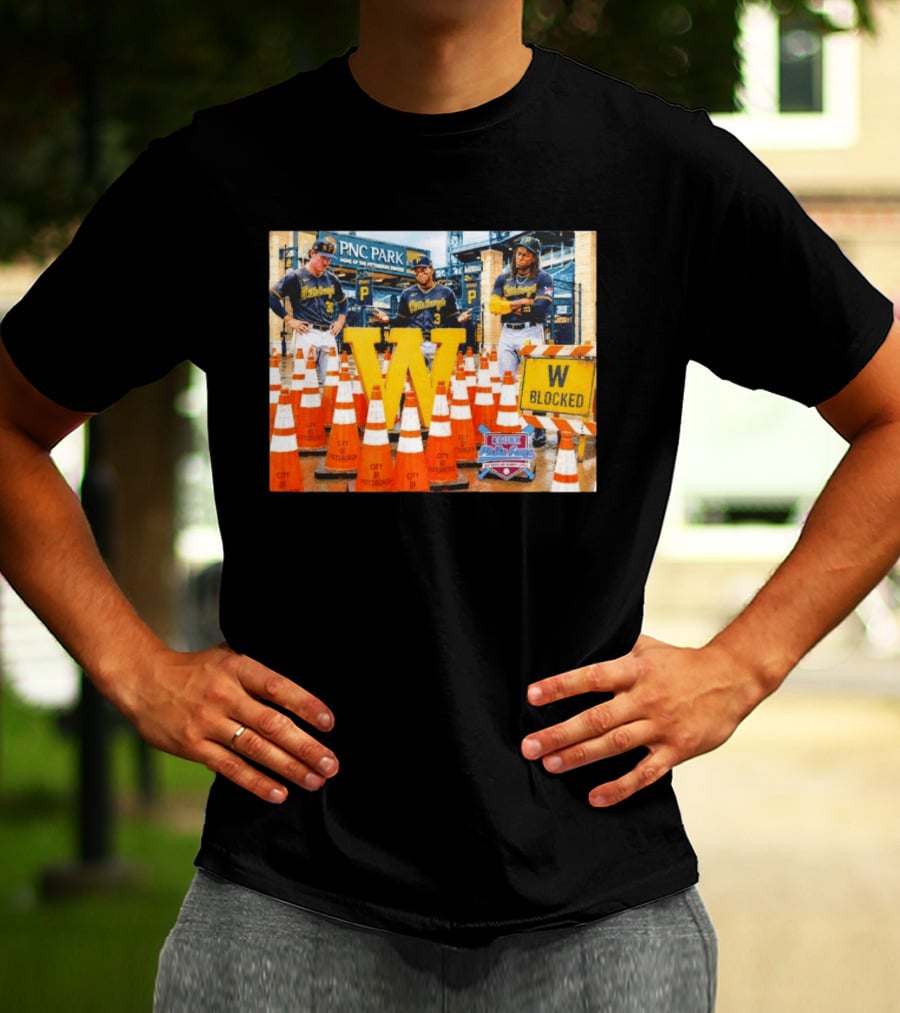 Skenes Jones Keller Pittsburgh Pirates PNC Park W Blocked T-Shirt