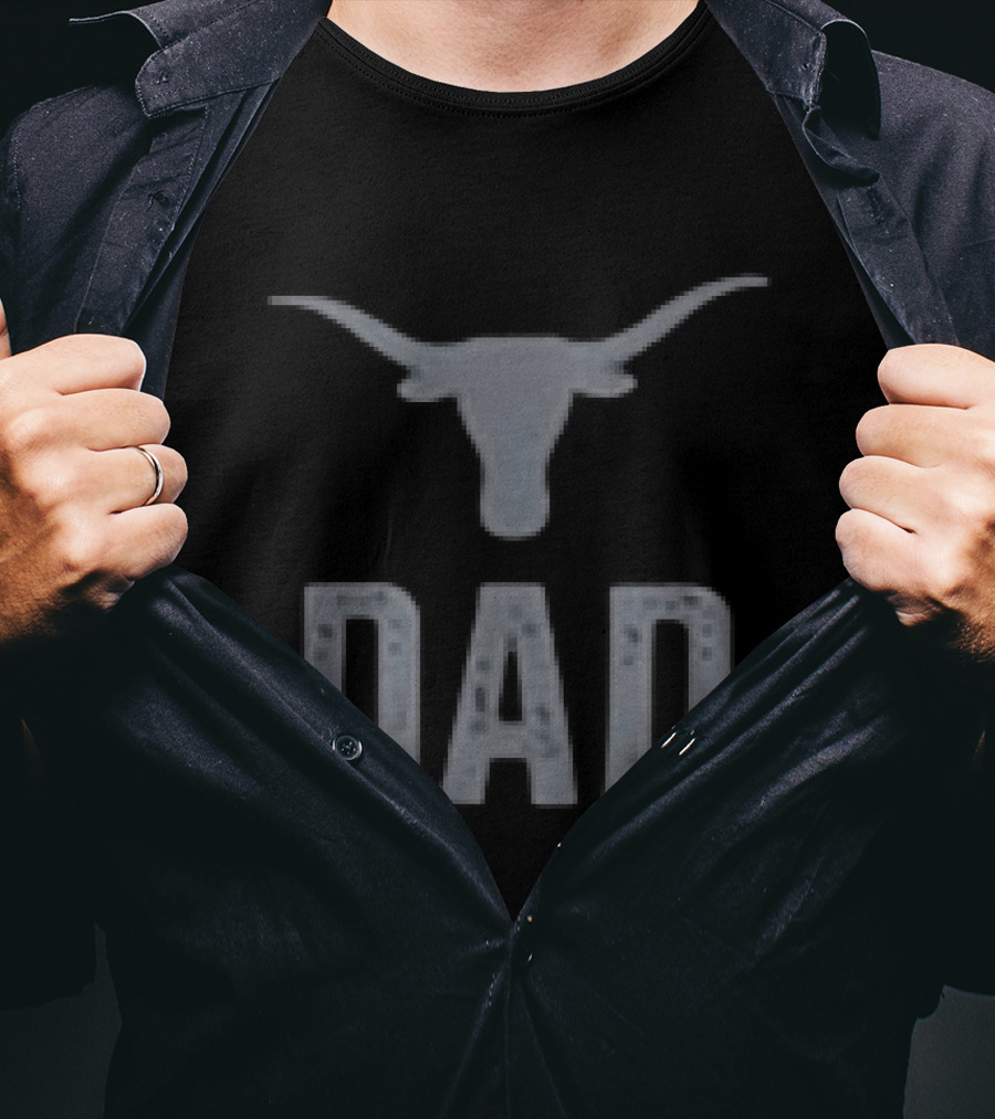 Texas Longhorns Dad Father's Day 2026 Two Sided T-Shirt