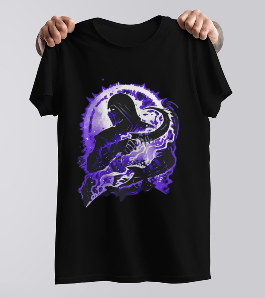 Noob Saibot Master Of The Shadow Mortal Kombat Dark Warrior Purple Aura T-Shirt