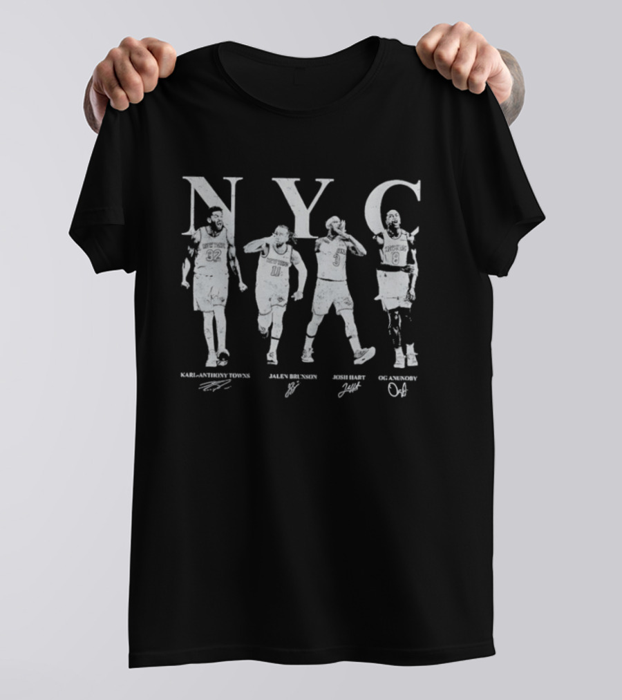 NYC Karl Anthony Towns Jalen Brunson Josh Hart OG Anunoby T-Shirt