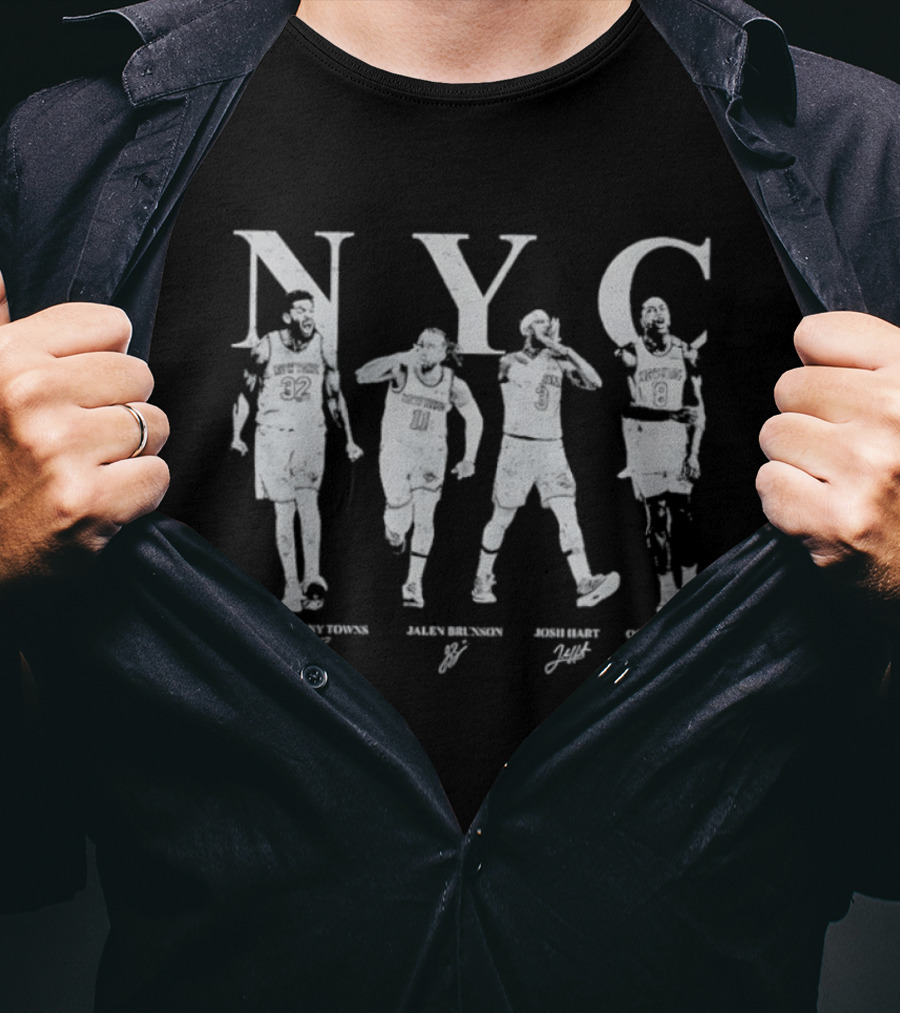 NYC Karl Anthony Towns Jalen Brunson Josh Hart OG Anunoby T-Shirt