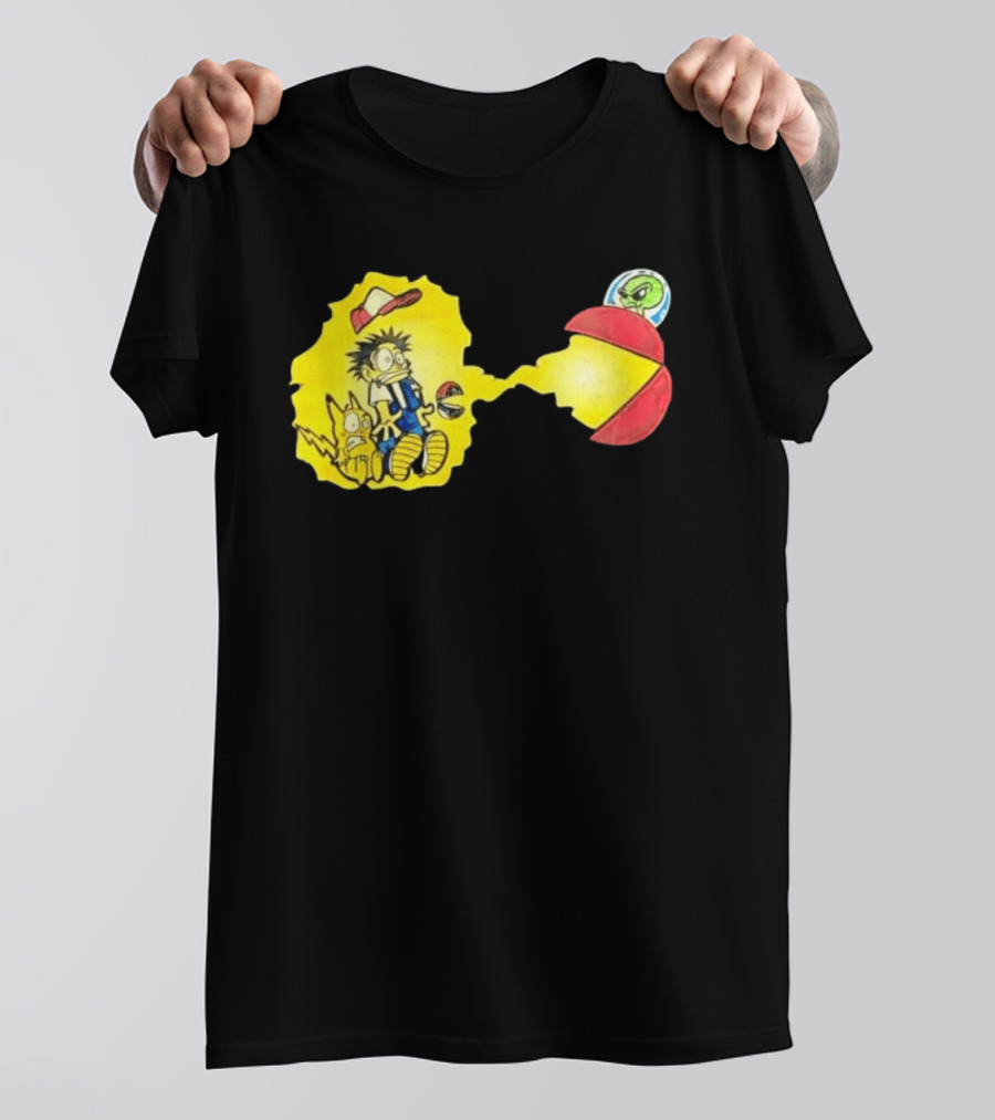 Pokémon Alien Nation Meets Pac Man Mashup T-Shirt