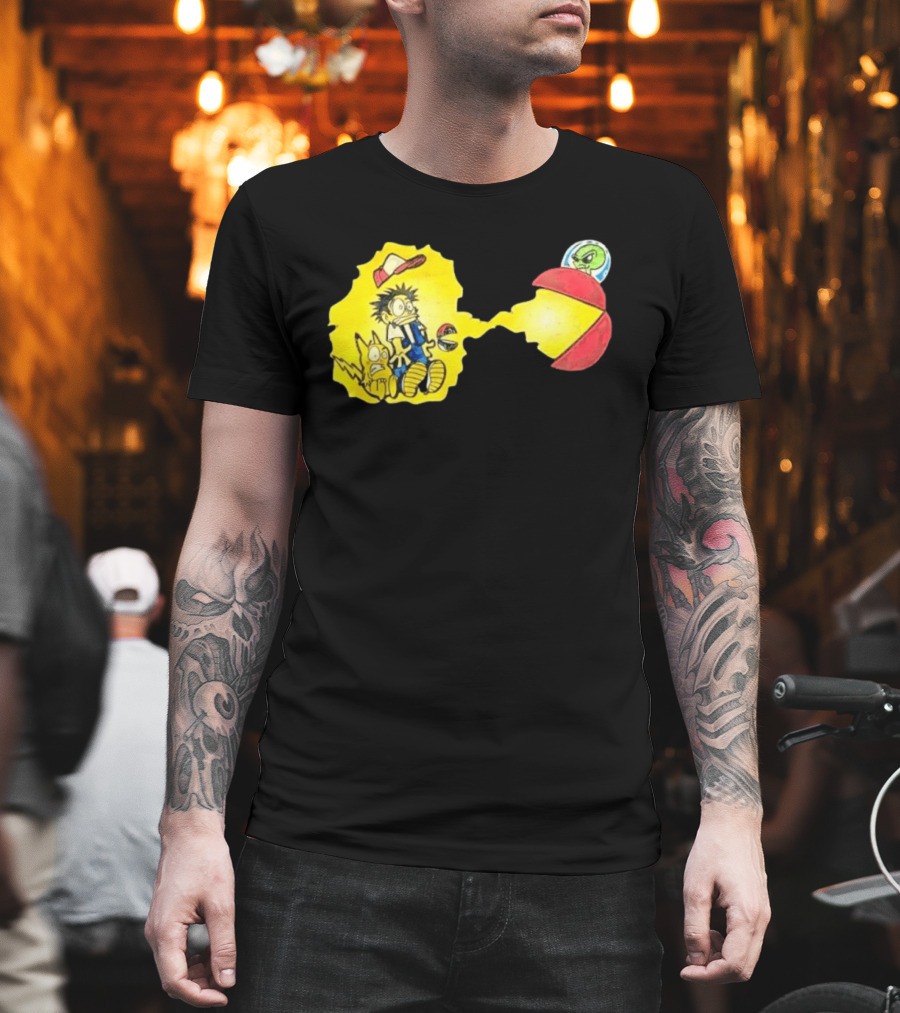 Pokémon Alien Nation Meets Pac Man Mashup T-Shirt
