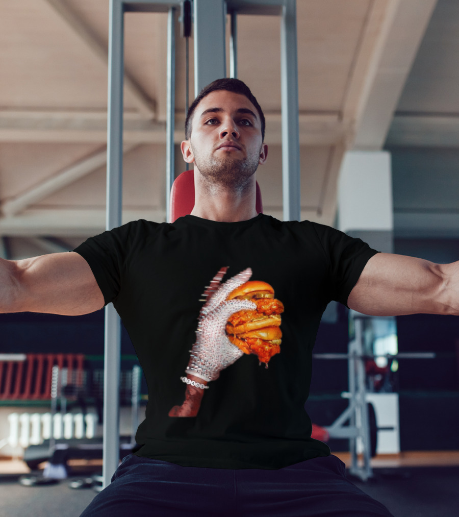 Shiny Gloves With Iceman Dreke Chicken Burger Meme T-Shirt