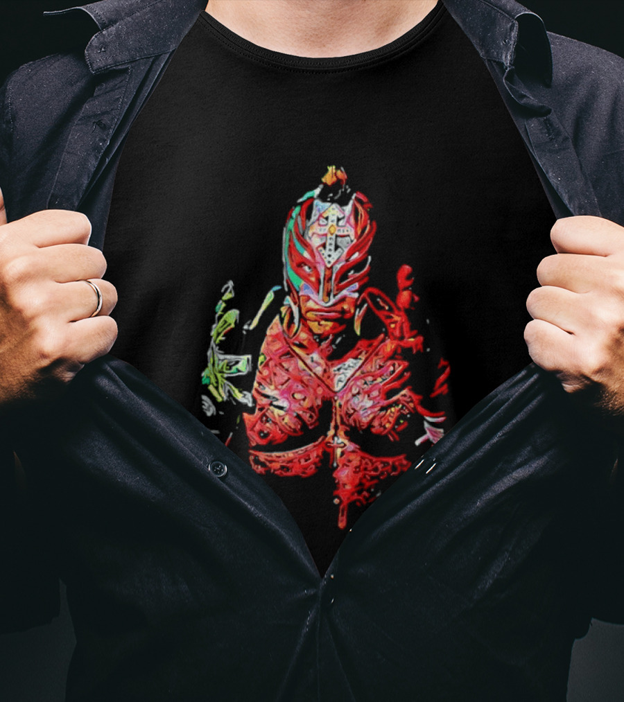 Rey Mysterio Vibrant Luchador Mask T-Shirt