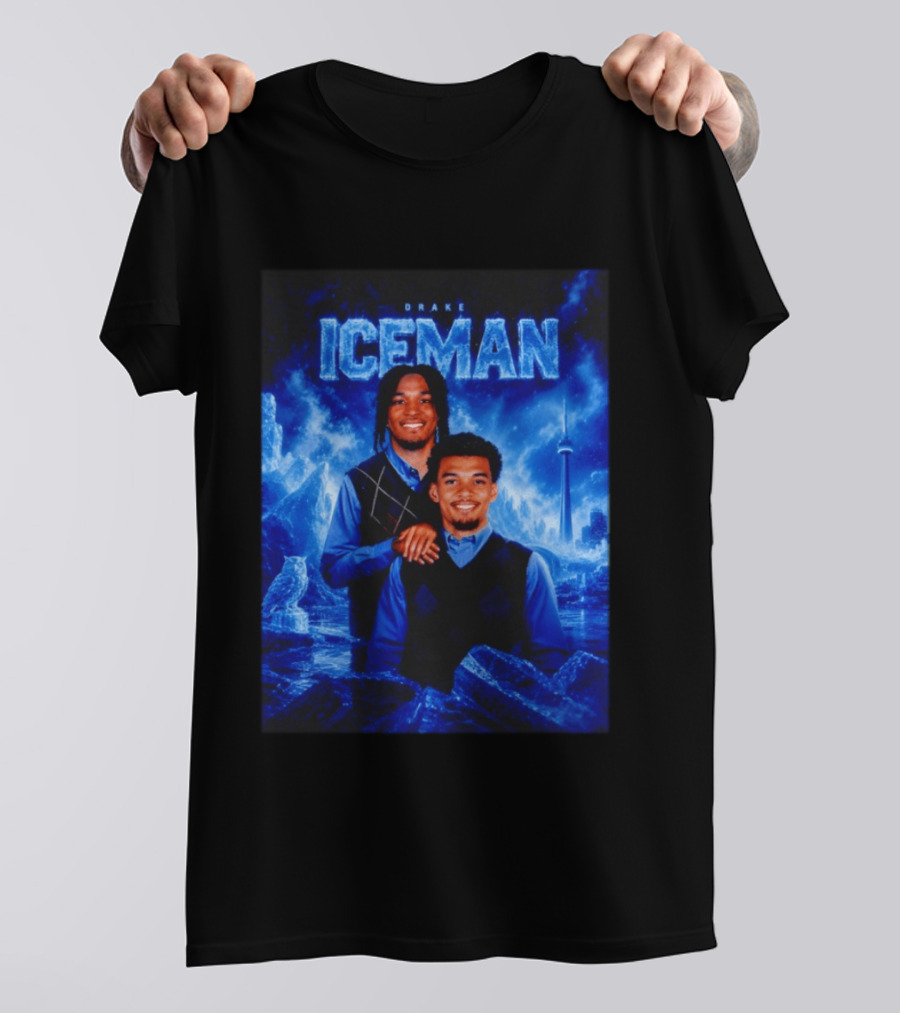 Drake Iceman Brothers Victor Wembanyama Stephon Castle Basketball Toronto Skyline T-Shirt