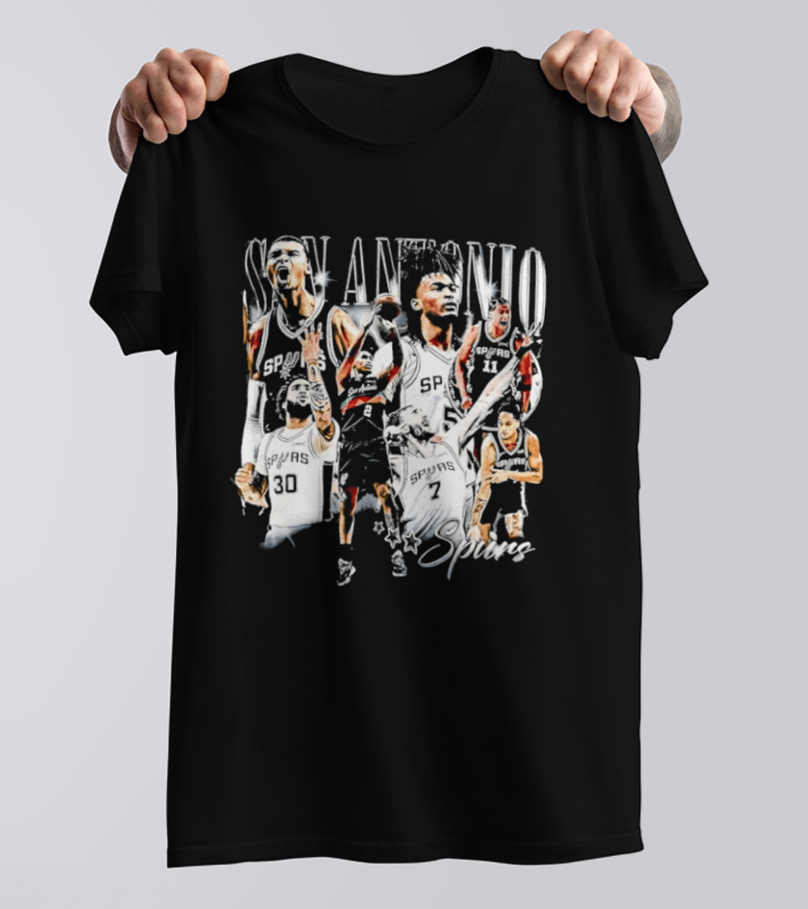 San Antonio Spurs 90s Bootleg Basketball Legends T-Shirt